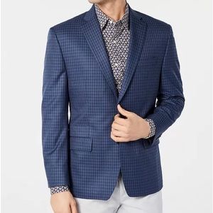 Michael Kors Men's Classic-Fit Blue/Navy Check Sport Coat